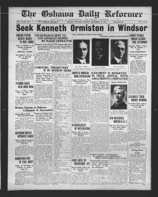 Oshawa Daily Reformer, 28 Sep 1926