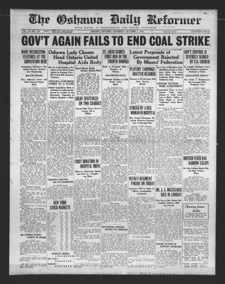 Oshawa Daily Reformer, 7 Oct 1926