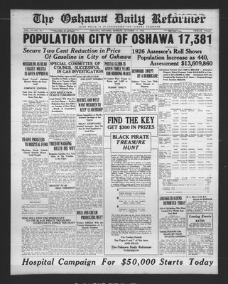 Oshawa Daily Reformer, 11 Oct 1926