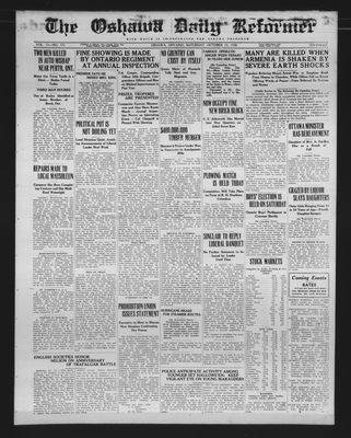 Oshawa Daily Reformer, 23 Oct 1926