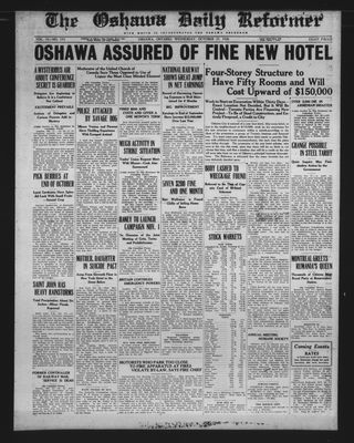 Oshawa Daily Reformer, 27 Oct 1926