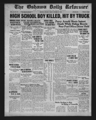 Oshawa Daily Reformer, 29 Oct 1926