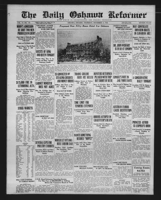 Oshawa Daily Reformer, 4 Nov 1926