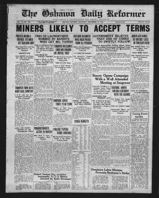 Oshawa Daily Reformer, 13 Nov 1926