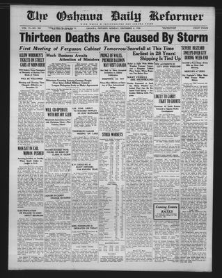 Oshawa Daily Reformer, 6 Dec 1926