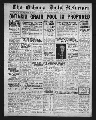 Oshawa Daily Reformer, 14 Dec 1926