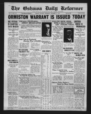 Oshawa Daily Reformer, 15 Dec 1926