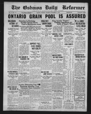 Oshawa Daily Reformer, 16 Dec 1926