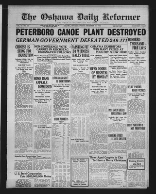 Oshawa Daily Reformer, 17 Dec 1926