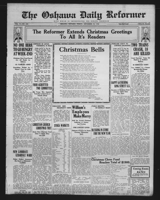 Oshawa Daily Reformer, 24 Dec 1926