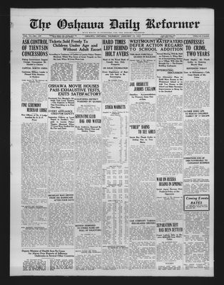 Oshawa Daily Reformer, 13 Jan 1927