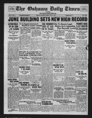 Oshawa Daily Times, 5 Jul 1927