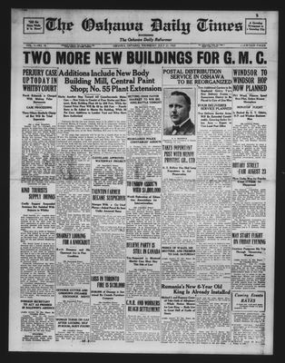 Oshawa Daily Times, 21 Jul 1927