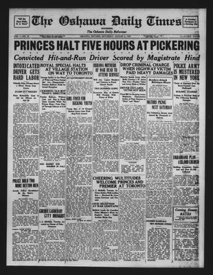 Oshawa Daily Times, 6 Aug 1927