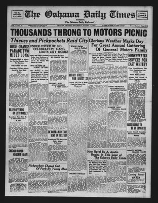 Oshawa Daily Times, 13 Aug 1927