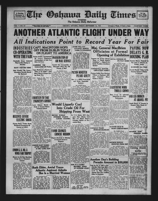 Oshawa Daily Times, 16 Sep 1927