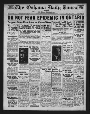 Oshawa Daily Times, 27 Sep 1927