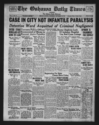 Oshawa Daily Times, 28 Sep 1927