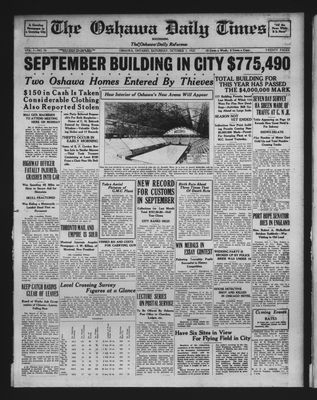 Oshawa Daily Times, 1 Oct 1927