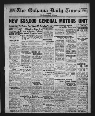 Oshawa Daily Times, 6 Oct 1927