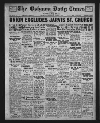 Oshawa Daily Times, 14 Oct 1927