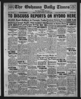 Oshawa Daily Times, 20 Oct 1927