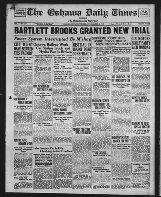 Oshawa Daily Times, 2 Nov 1927