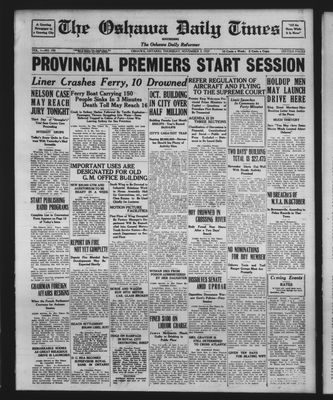 Oshawa Daily Times, 3 Nov 1927