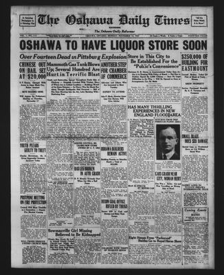 Oshawa Daily Times, 14 Nov 1927