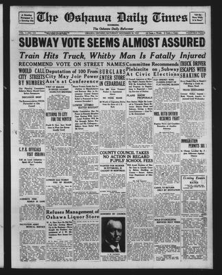 Oshawa Daily Times, 26 Nov 1927