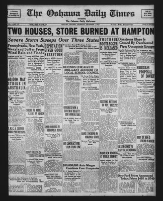 Oshawa Daily Times, 1 Dec 1927