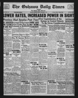 Oshawa Daily Times, 2 Dec 1927