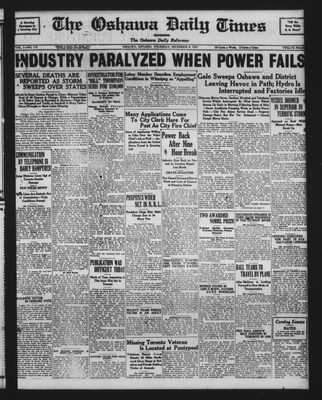 Oshawa Daily Times, 8 Dec 1927