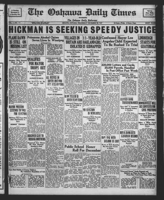 Oshawa Daily Times, 28 Dec 1927