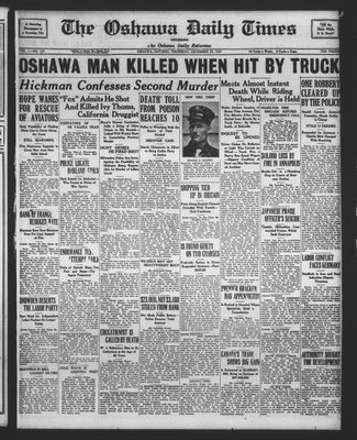 Oshawa Daily Times, 29 Dec 1927