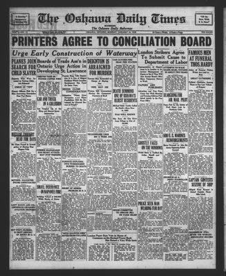 Oshawa Daily Times, 16 Jan 1928