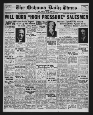 Oshawa Daily Times, 9 Feb 1928