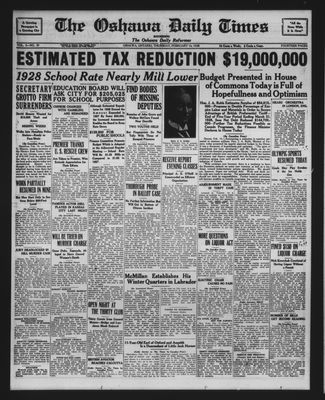 Oshawa Daily Times, 16 Feb 1928