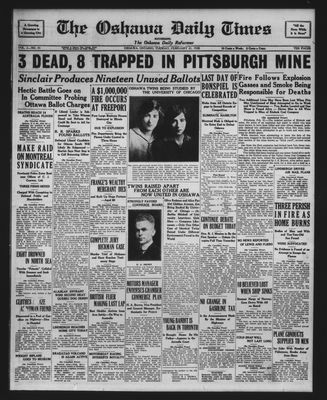 Oshawa Daily Times, 21 Feb 1928