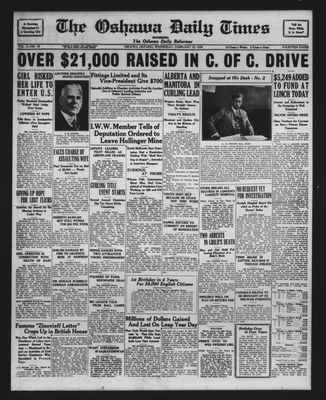 Oshawa Daily Times, 29 Feb 1928