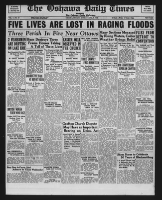 Oshawa Daily Times, 9 Apr 1928