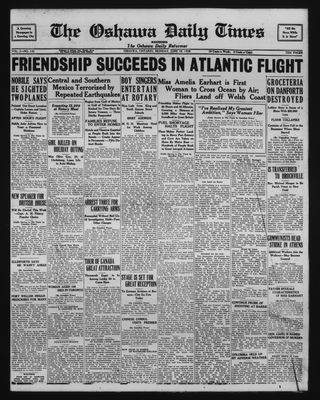 Oshawa Daily Times, 18 Jun 1928