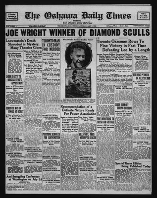 Oshawa Daily Times, 7 Jul 1928