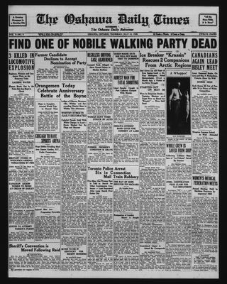 Oshawa Daily Times, 12 Jul 1928