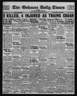 Oshawa Daily Times, 25 Jul 1928