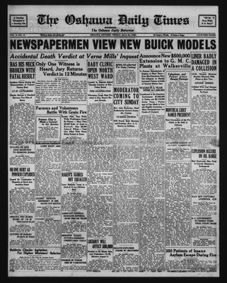 Oshawa Daily Times, 27 Jul 1928