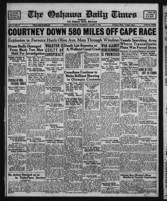 Oshawa Daily Times, 2 Aug 1928