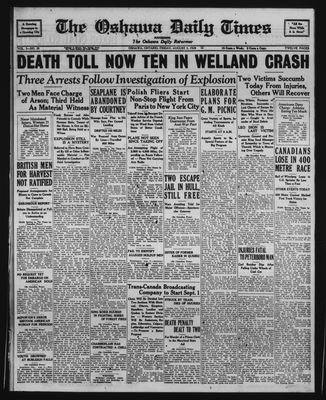 Oshawa Daily Times, 3 Aug 1928