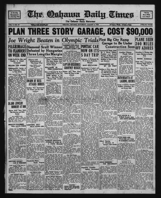 Oshawa Daily Times, 4 Aug 1928