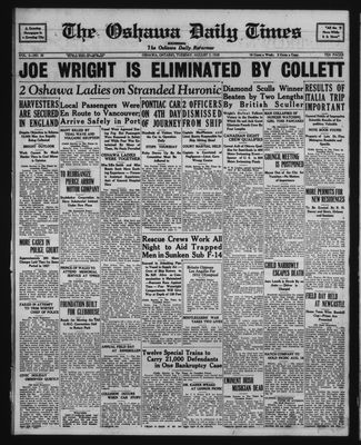 Oshawa Daily Times, 7 Aug 1928